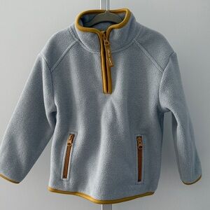 OLD NAVY gray & yellow fleece pullover pockets size 3T